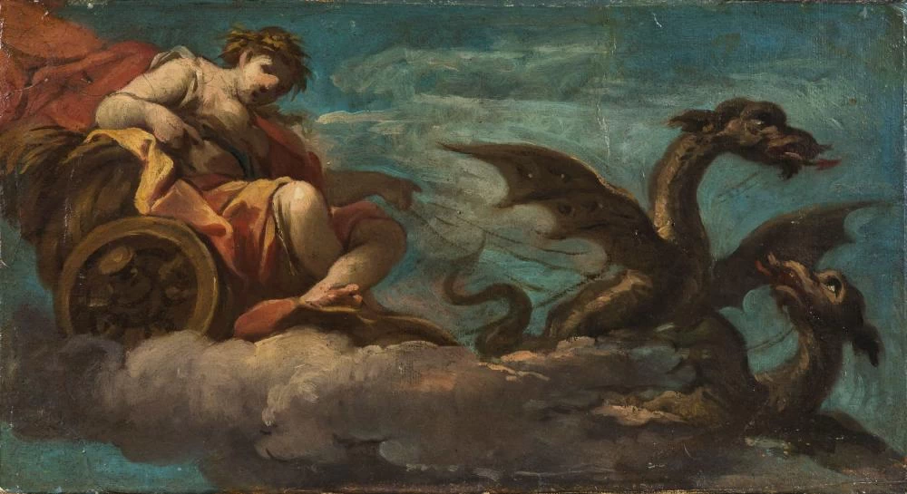 Cerere sul carri trainato dai draghi - attribuito